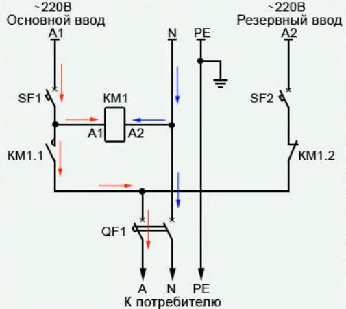 самая простая схема АВР